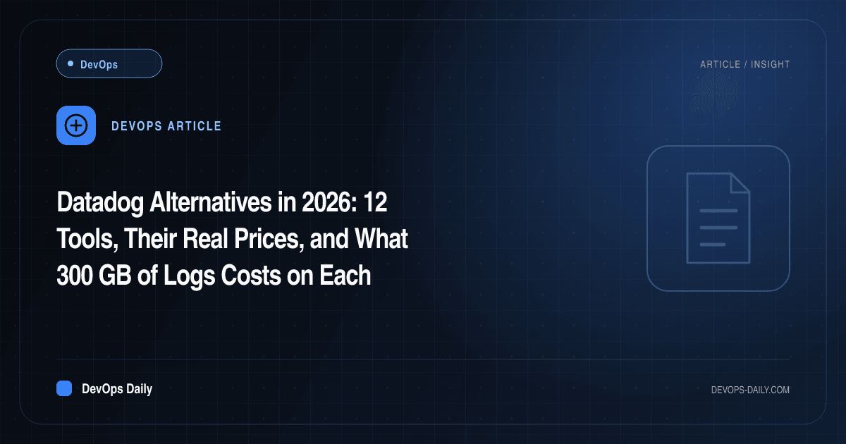 Datadog Alternatives in 2026: 12 Tools, Their Real Prices, and What 300 GB of Logs Costs on Each