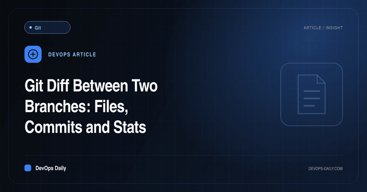 Git Diff Between Two Branches: Files, Commits and Stats